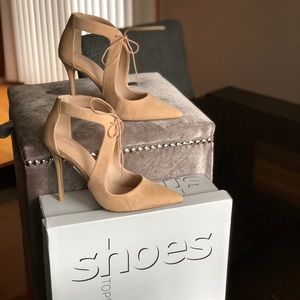 NWT Topshop “Genie” Lace Up Suede Heel -Size 7.5